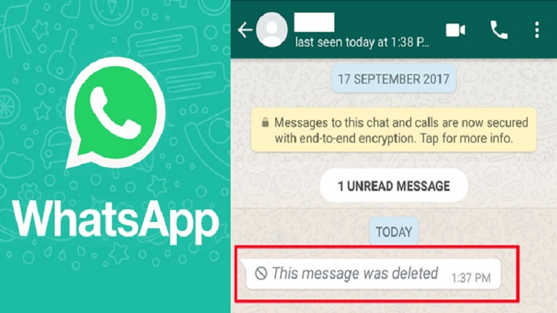 whatsapp deleted message