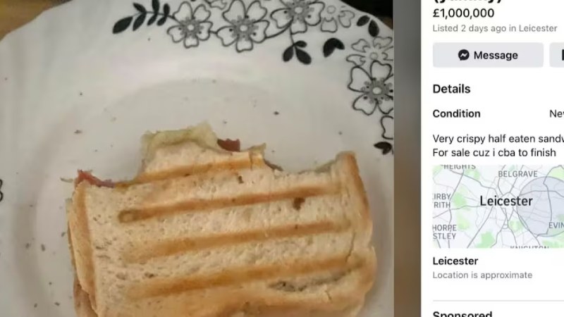 Facebook पर 10 करोड़ में क्यों बिक रहा है यह जूठा सैंडविच ?